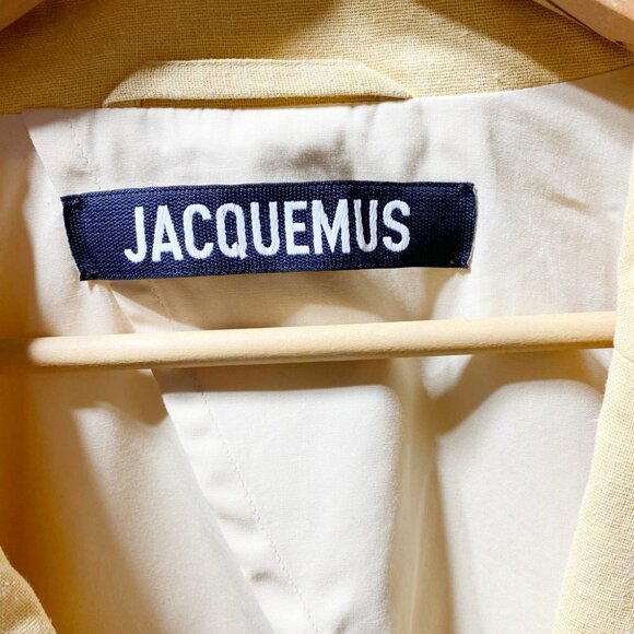 Jacquemus Men's Oversized Linen Blazer Yellow - Picture 6 of 8